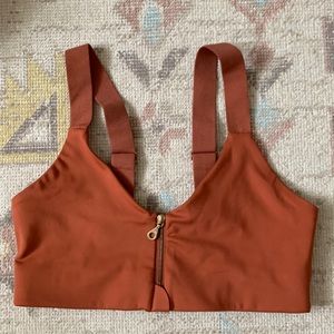 Girlfriend collective zip sports bra (discontinued)